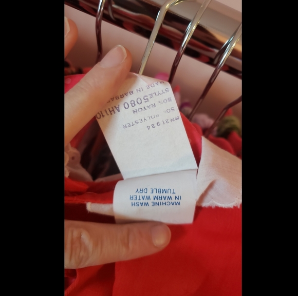 VINTAGE Polly Flinders Red Christmas dress 6X - Picture 4 of 6